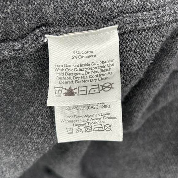 Eddie Bauer Cotton Cashmere Cardigan Sweater Men’s Size Medium in Charcoal Gray - Picture 3 of 6